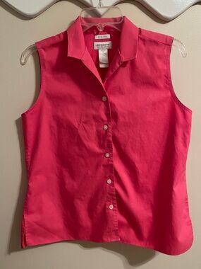 Liz Claiborne No Iron Sleeveless Blouse Size 6 P